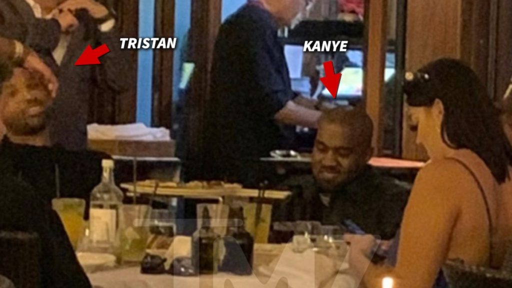 Kanye West dan Tristan Thompson makan bersama di Miami