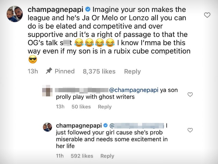 Drake Komentar IG