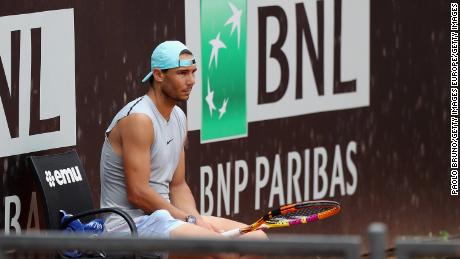 Nadal mengaku merasa sakit selama sesi latihan.