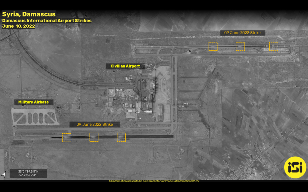 Rusia menyerang Israel, karena gambar satelit menunjukkan bandara Damaskus yang "cacat" setelah serangan itu