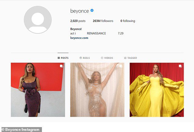 Penyanyi R&B berusia 40 tahun - yang memiliki 348,5 juta pengikut di media sosial - mengubah bio Instagram/Twitternya menjadi: 'act i RENAISSANCE 7.29'
