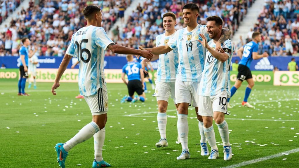 Argentina vs Estonia - Laporan Pertandingan Sepak Bola - 5 Juni 2022