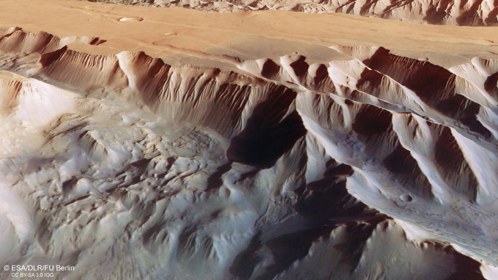 Ius and Tithonium Chasmata on Mars
