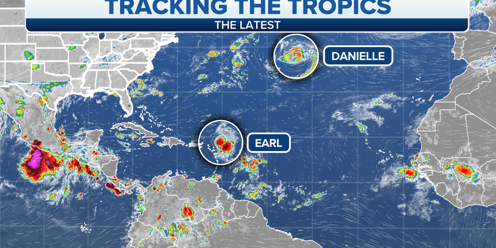 Kekuatan Badai Tropis Earl, Daniel melemah di atas Atlantik