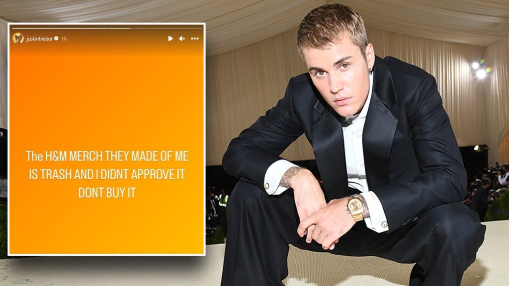 Justin Bieber menuduh H&M menggunakan gambarnya pada pakaian bekas tanpa persetujuannya